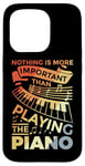 Coque pour iPhone 15 Pro Clavier de piano Motivation Design pour Pianiste