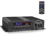 Pyle Amplificateur Audio Bluetooth sans Fil pour la Maison - 100W, Récepteur Stéréo 5.1Canaux pour Home Cinéma, Son Surround avec HDMI, AUX, Antenne FM, Entrée Haut-Parleur Subwoofer, Adaptateur 12V