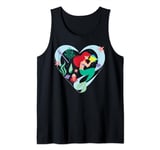 Disney Princess Ariel Flounder and Sebastian Stylized Heart Tank Top