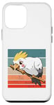 Coque pour iPhone 12 mini Calopsitte Oiseau Crête Jaune Grignotage Bâton Plumes