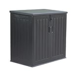 Gardiun Coffre de Rangement Jardin en Résine Soften 775 L Fermeture Amortisseur à Gaz 116x71x109/112,5 cm Noir