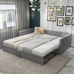 Lit gigogne 90/180x200 cm - lit capitonné Canapé-lit extensible avec sommiers à lattes - lit multifonctionnel en tissu velours agréable à la peau