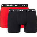 Nike Men's TRUNK 2PK Briefs, Rosso/Nero, XS