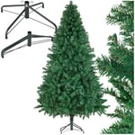 tectake® Sapin de Noël Artificiel Type Nordmann 210 cm Vert avec Pied Metallique Branches denses & réalistes Arbre de Noel Sapin de Noel Artificiel pour Décoration Noel - Plusieurs Tailles