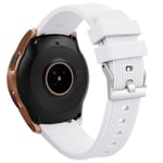 Silikoninen vaihtokellon rannehihna, yhteensopiva Samsung Galaxy Watch Sm-r810 42mm valkoinen