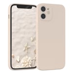 For Apple iPhone 12 Mini Silicone Back Cover Protection Case Beige