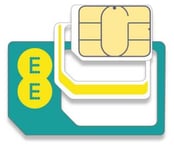 EE SIM Triple Cut Sim Card For All Phones NEW 8GB NET 500 MINS CALLS 2024 TARIFF