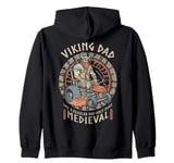 Funny Viking Dad Medieval Lawn Mower Lawnmower Father Figure Zip Hoodie