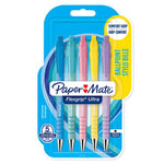 Paper Mate Flexgrip Ultra Pastel Ballpoint Pens | Medium Point (1.0mm) | Black Ink | Pastel Barrels | 5 Count