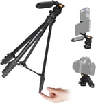 Travel Tripod for Camera & Phone - Lightweight Camera Tripod Stand with Detachab