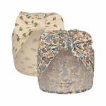 Konges Slojd - Lot de 2 turbans Bambi Peonia Limone Bibi Fleurs - 6-9 mois