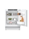 Bosch KUR21VFE0G Under Counter Fridge with Flat Hinge, Fast Cooling Function, Wi-Fi Enabled, LED Lighting, Integrated, 82 x 60cm