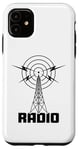 Coque pour iPhone 11 Tour radio rétro - Radio jambon et écouteur ondes courtes