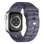 Bracelet de sport compatible avec Apple Watch Ultra 2 - 49 mm, 46 mm, 45 mm, 44 mm, 42 mm, pour homme - En silicone étanche - Pour Apple Watch 10 9 8 SE 7 6 5 4 3 Ultra - Bleu gris