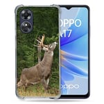 Cokitec Coque Renforcée pour Oppo A17 Chasse Cerf