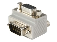 Startech.Com Right Angle Db9 To Db9 Serial Cable Adapter Type 2 - M/F (Gc99mfra2) - Seriell Adapter - Db-9 (Hane) Till Db-9 (Hona) - 90° Kontakt - Grå - För P/N: Icusb2324852, Icusb232db25, Icusb232int1, Icusb232int2, Icusb422