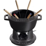 Staub Pyöreä fondue-setti 20 cm, musta 40511-972-0