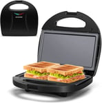 Deep Fill Sandwich Toaster, Non-Stick Grill Maker, Panini Press, Black