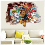 Patrol 3D Wall Sticker Pojke Flicka Rum Paw Patrol Trasig Wall Stick