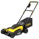 Stanley Gressklipper fatmax 18v med batteri kuttbredde: 510mm oppsamlingsvolum: 40l kapasitet: 4ah antall batterier: 2stk sfmcmw2651m