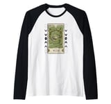 The World Fun Frog Graphic Tarot Card Style, Cool Frog Raglan Baseball Tee