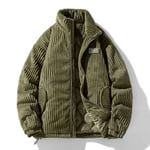 Parka En Velours Côtelé Pour Homme,Veste Matelassurera En Coton,Manteau Vintage,Coupe-Vent Coréen,Col Montant,Automne Et Hiver