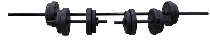 Opti Vinyl Dumbbell and Barbell Set - 25kg