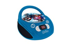 LEXIBOOK Marvel Avengers Iron Man Radio lecteur CD, Prise micro, Entrée line-in, Pile ou Secteur, Bleu/Noir, RCD108AV_10