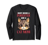 Forester Cat Lover for Lumberjack Treecutter Long Sleeve T-Shirt