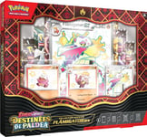 Pokémon : Collection Premium Écarlate et Violet – Destinées de Paldea – Flâmigator-ex (3 Cartes Promo Brillantes texturées, 1 Carte Grand Format et 8 boosters)