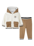 HUGO BOSS BOSS Baby Faux Shearling Hooded Cardigan & Trousers Set, Offwhite