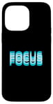 Coque pour iPhone 14 Pro Max Graphisme bleu FOCUS