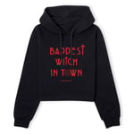 American Horror Story Baddest Witch In Town Women's Cropped Hoodie - Black - XS - Noir