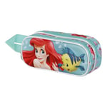 Disney Ariel Sea-Trousse 3D Double, Bleu, 22 x 9,5 cm