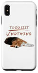 iPhone XS Max Cute beagle lazy sleeping Dog Lover to do list nothing Case