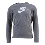 Nike G NSW PE Pullover Sweat-Shirt Fille Carbon Heather/(White) FR: XS (Taille Fabricant: XS)