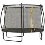 SPORTNOW Trampoline de Jardin, Ø 305 cm, Trampoline extérieur, avec Filet de sécurité, Pieds en Forme de U, 54 Ressorts à Haute Tension, Noir