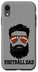 iPhone XR Football Dad Funny Messy Hair Beard Football Dad Case