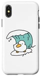 iPhone X/XS Funny Cute Little Duck Catches the Waves Case