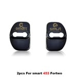 YKANZS 4pcs car Decoration Automobiles door lock cover 3D metal Sticker, For smart fortwo forfour 453 451