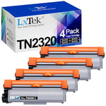 LxTek Compatible Cartouche de Toner Remplacement pour Brother TN2320 TN2310 pour DCP-L2520DW MFC-L2720DW MFC-L2700DW MFC-L2700DN L2740DW DCP-L2560DW DCP-L2500D HL-L2300D HL-L2340DW (Noir, 4-Pack)