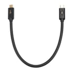 USB 4.0 Type C -datakaapeli Professional PD 240 W 40 Gbps nopea siirtonopeus Tukee 8K UHD Video -pikalatauskaapelia suorasta päästä suoraan päähän 30 cm/11,8 tuumaa