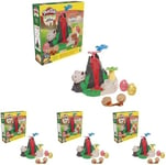 Play-Doh Slime Dino Crew Lava Bones Island Volcano Playset for Children 4 Years and Up, Non-Toxic (Pack of 4)