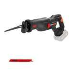 WORX NITRO - Scie sabre brushless sans fil 20V - WX516.9 (Livrée sans batterie ni chargeur, Changement Rapide de Lame, Vitesse de Coupe Variable, Lumière LED, 1 lame bois et 1 lame métal)