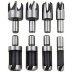 Zhuoxuan - 8pcs Fraise à Bouchonner Bois Outil de Coupe Bois Mèches Plug Cutter Perceuse Ensemble pour Travail du Bois 6mm /10mm/13mm/16mm-Versailles