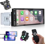 Autoradio Carplay 1 Din Avec Écran 6,86 Pouces Écran Tactile Radio Bluetooth 1 Din Carplay Avec Bluetooth Mains Libres Android Auto Aux Usb Type-C Swc Télécommande Microphone Caméra De Recul