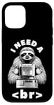 Coque pour iPhone 12/12 Pro I Need A Break Computer Code Programmation humoristique Paresseux