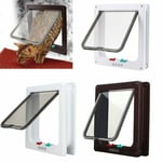 Pet Door 4 Way Locking Small Medium Large Dog Cat Flap Magnetic Abs Door Frame