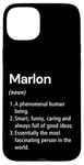 Coque pour iPhone 15 Plus Marlon Définition du nom Dictionnaire amusant