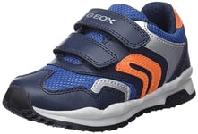 Geox Boys J Pavel Sneaker, Navy Orange, 11.5 UK Child